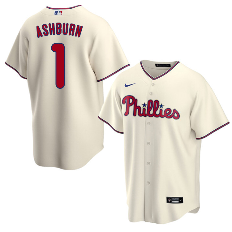 Nike Men #1 Richie Ashburn Philadelphia Phillies Baseball Jerseys Sale-Cream